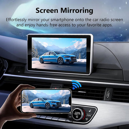 EONON Wireless CarPlay & Android Auto Adapter - Dual-Band WiFi, Bluetooth 5.0, Plug & Play for Cars with Wired CarPlay/Android Auto