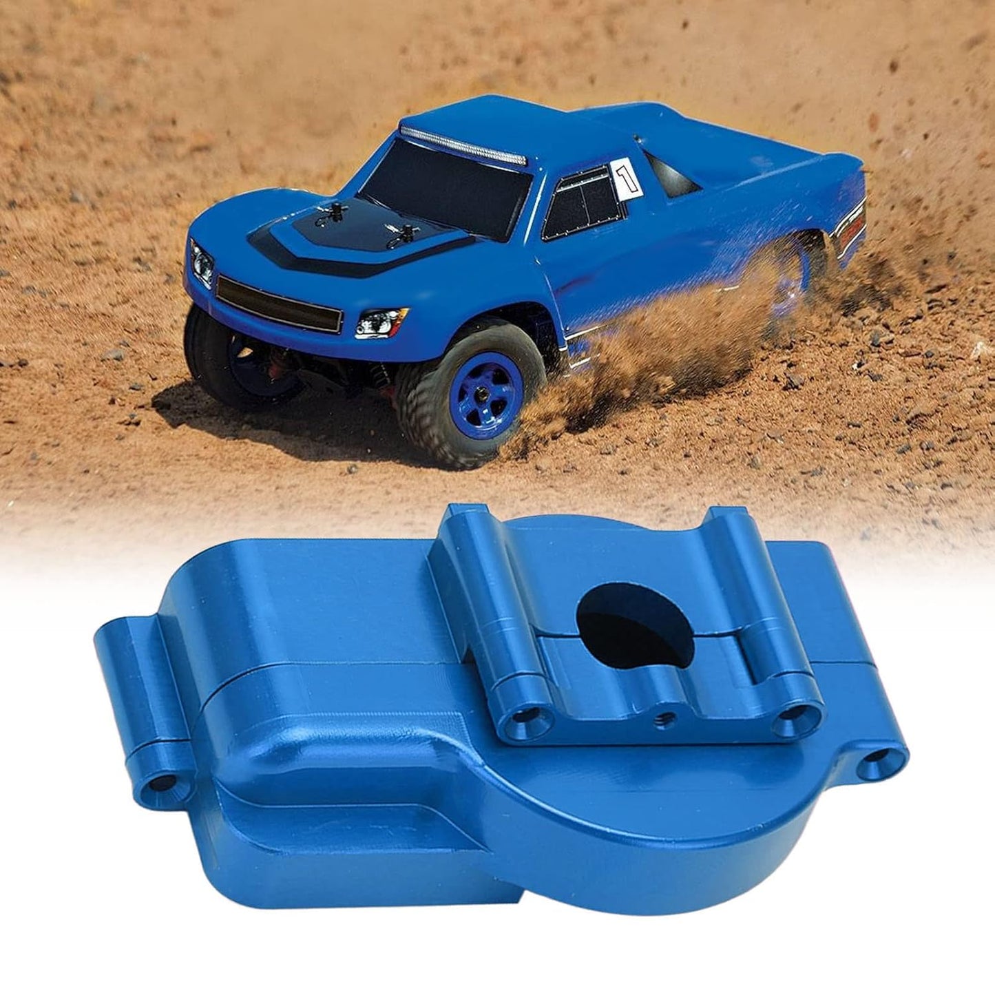 Centro Centrale in Lega di Alluminio Alloggiamento per il per Latrax 1/18 RC Auto RED RED STURDY UPGRADIO CASE CAMPIO MIDDO CASE ALTA SULLA STRADITÀ ANTI-DRORMAZIONE (BLUE)