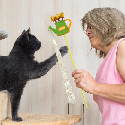 shjxi Cat Wand, Interactive Feather Toys for Indoor Pets, Long Tassel Game, Bite-Resistant Pet Supplies for Boredom Relief, Kitty Play, Fun Activity for Cats