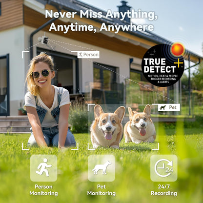 Swann AllSecure4K Wireless Security Cameras 2 Packs, Hub with 64GB microSD Storage