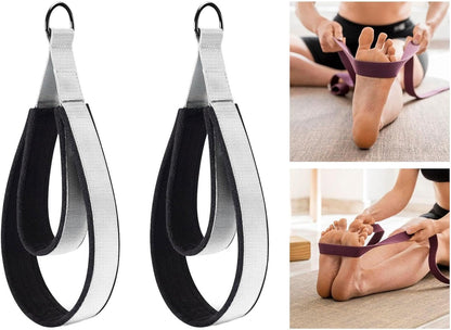 STARTIST 2Pcs D Rings Straps Handle,Pilates Double Loop Straps Pilates Accessories,Exercise Yoga Straps for Home Gym Adults Reformer