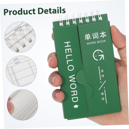 STOBOK English Words Language Vocabulary Notepads 3pcs Writing Reciting Book Planner Students Stationery Writing Notepad Students Notepad