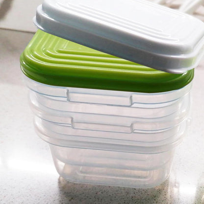 ARSUK Baby Food Storage Containers (4 oz/120ml) - Small Containers with Lids for Freezer - Plastic Snack Pots, Microwave & Dishwasher Safe, BPA Free (8 Pack)