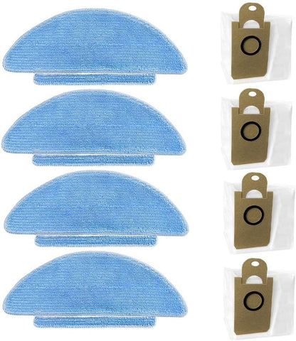 Cleaning Essentials, panni e sacchetti per la polvere per robot aspirapolvere ForFor Clean ForL6 Nex, funziona con modelli Tikom