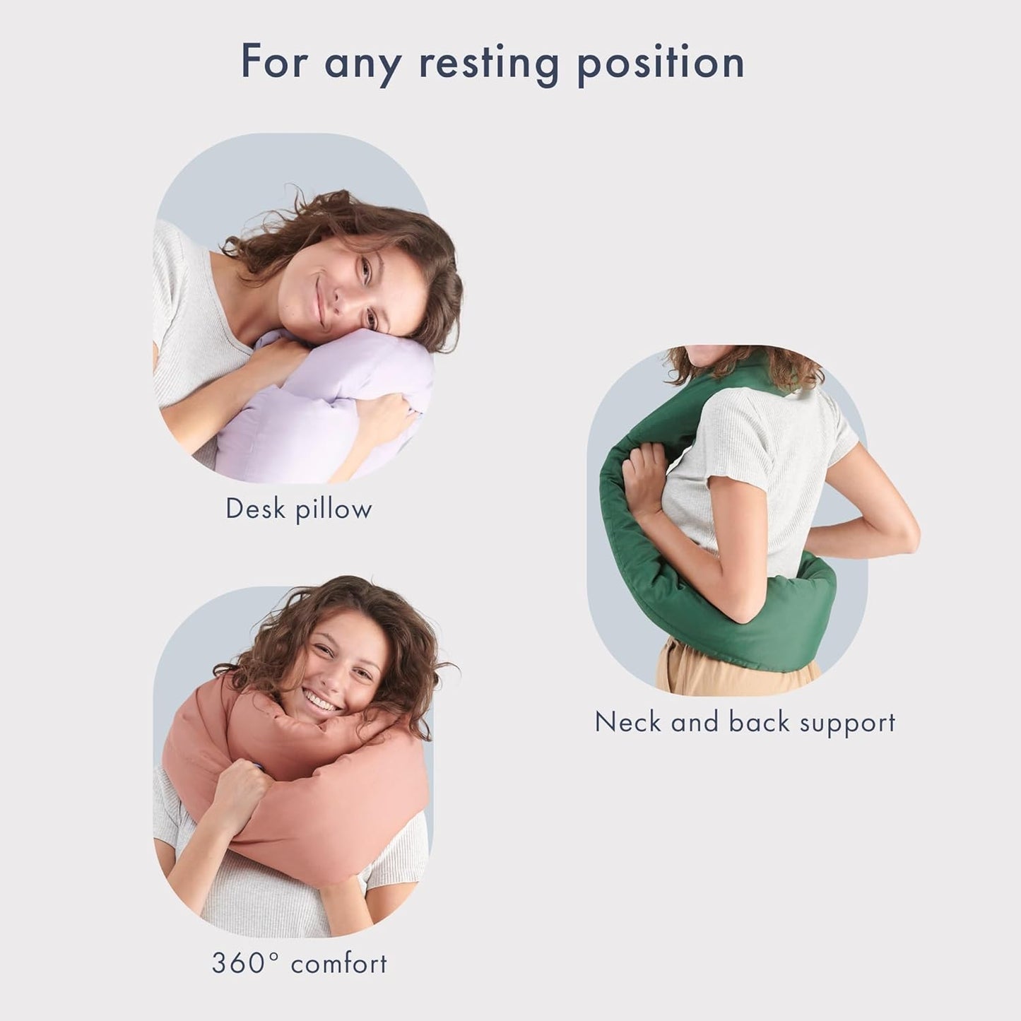 Huzi Infinity Pillow - Home Travel Soft Neck Scarf Support Sleep (Ochre Yellow),12 x 18, (H1267OY)