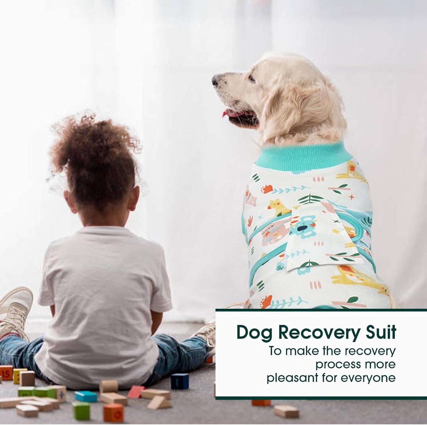 Kuoser - Rehabilitation Suit for Dogs and Cats, Suit for Recovery After Surgery or Abdominal Wounds, Professional Pet Clothes One Piece Suit