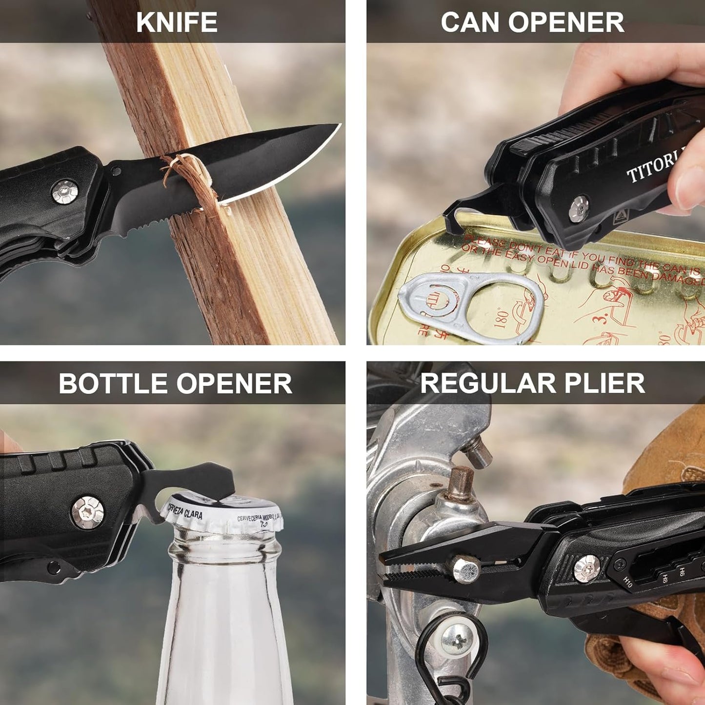 Gifts for Men Dad Him, Pocket Knife Multitool, Birthday Gifts for Men Him Dad, Cool Folding Knife, Unique Outdoor Camping Hiking Fishing Tools Gift Ideas, Cool Gadget