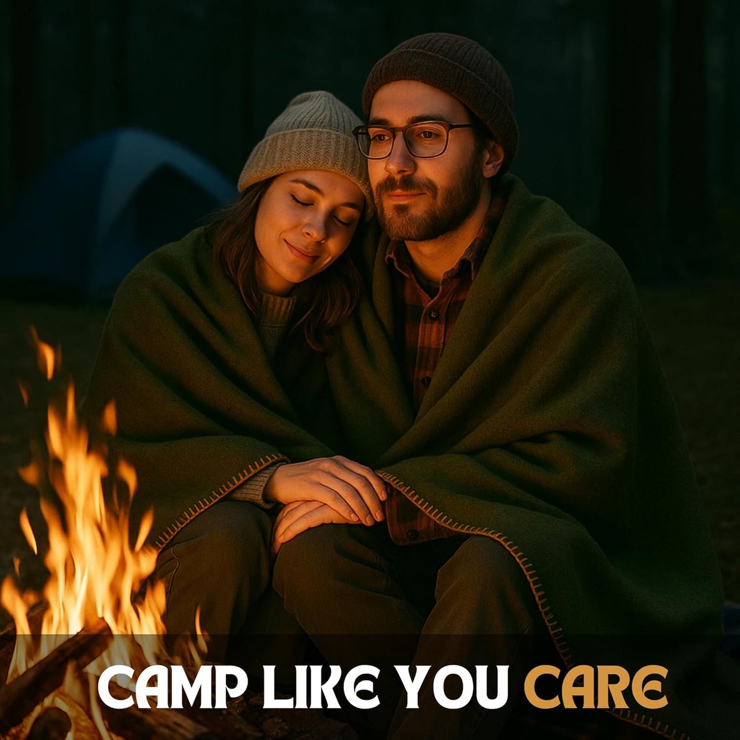 JMR 66X90 Military Wool Blanket for Emergency,Camping & Everyday Use (Olive Green)