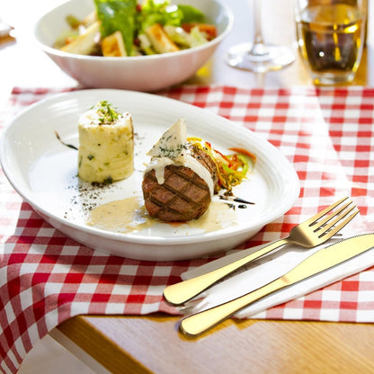 ReaNea Gold Cutlery Set 36 Pieces Service for 12, Stainless Steel Titanium Gold Flatware Set Include Knives Spoon Forks Set, Silverware Set, Serving Utensil Set