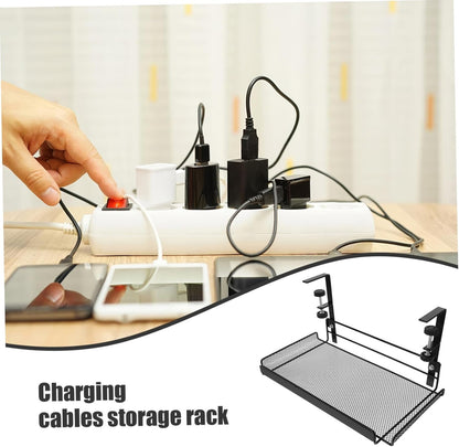 SHINEOFI Office Under Shelf Wire Storage Basket Organizer for Files and Stationery Stylish Under Desk to Workspace Organization and Cleanliness