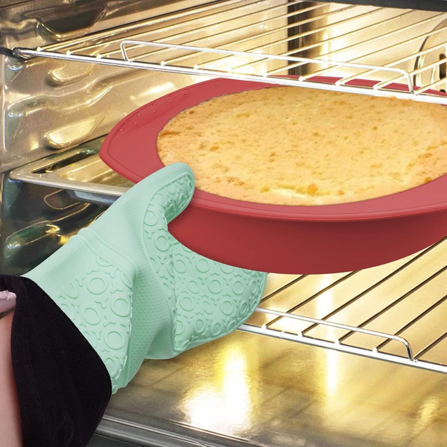Aschef Silicone Nonstick Baking Pans Mold Tray Supplies Tools Bakeware Set, Food Grade for Muffin Donuts Pizza Tiramisu Cake Pan Cookie Sheets Cookware Set for Oven