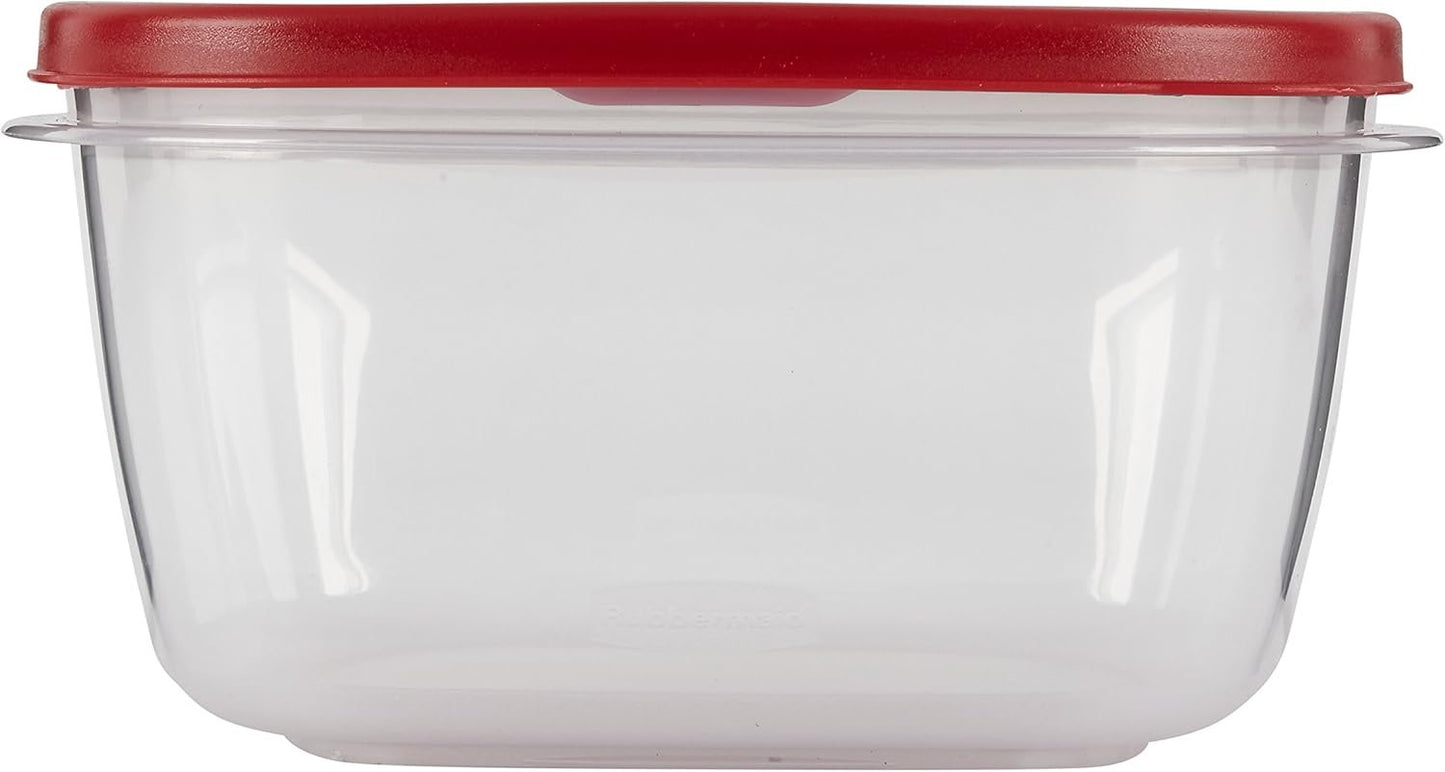 Rubbermaid EasyFindLids Food Storage Container, 3.3 L (14 Cup), Racer Red, 1 Pack