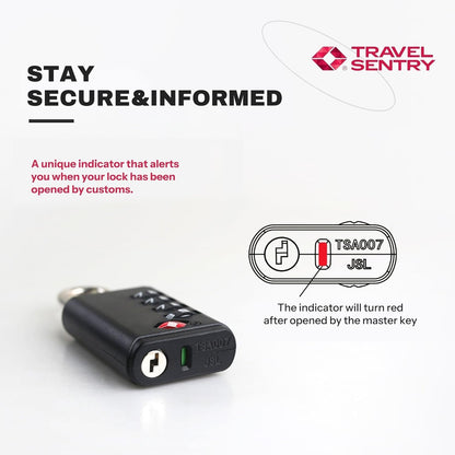 TSA Approved Combination Padlocks for Luggage, Security Lock, Black (Blue)