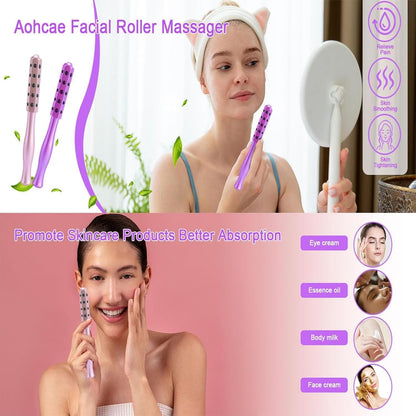 Face Roller - Uplift Massaging Beauty Roller | Anti-Aging Glow Skin Tool, Firming Depuffing Lifting Portable Sculptor for Travel Contouring, Skin Care Routines, Rejuvenation, Reduces Swelling