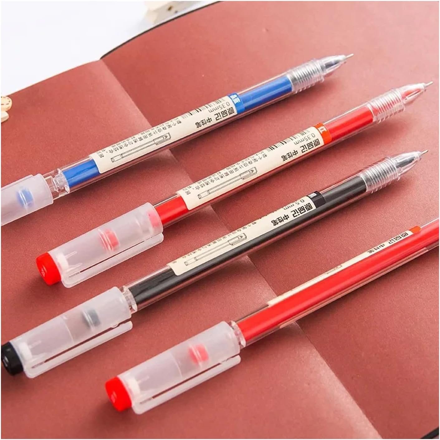 Gel Ink Pen Quick Drying Liquid Ink Pens fine point Japanese Style Pens 0.38 mm Ballpoint Maker Pen School Office student Exam Writing Stationery Supply Technical Pens 12Pcs(4 Black 4Blue 4Red)
