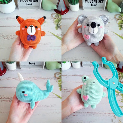 Safety Eye Tool Auxiliary Tool for Attaching,Safety Eyes for Crocheting, Eyes Snapper Crochet Tools for Amigurumi Crochet & Stuffed 5-30mm Animal Eyes Making Supplies DIY Craft