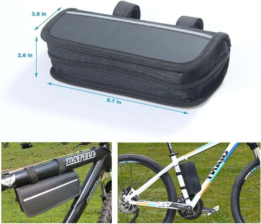 Bike Repair Kit & Bicycle Tire Pump, All In One Bike Repair Tool, Portable Tire Patches Repair Fixes, Fixe, Home Maintenance Camping Travel Tool & Bike Bag, Inflator. Safety Emergency Repair Toolkit