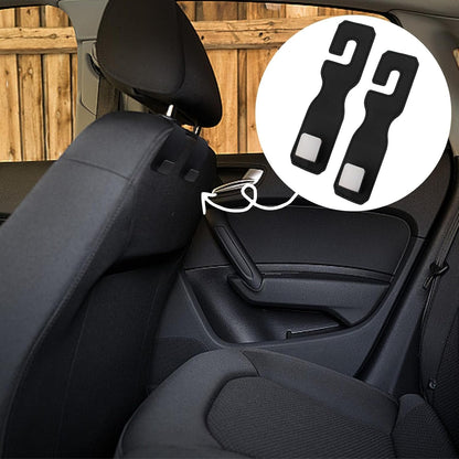 2 Pieces Car Seat Hooks, Interior Car Accessories, Car Storage Hooks, Car Seat Hooks Headrest for Hanging Bags, Shopping Bags, Clothes (Black)