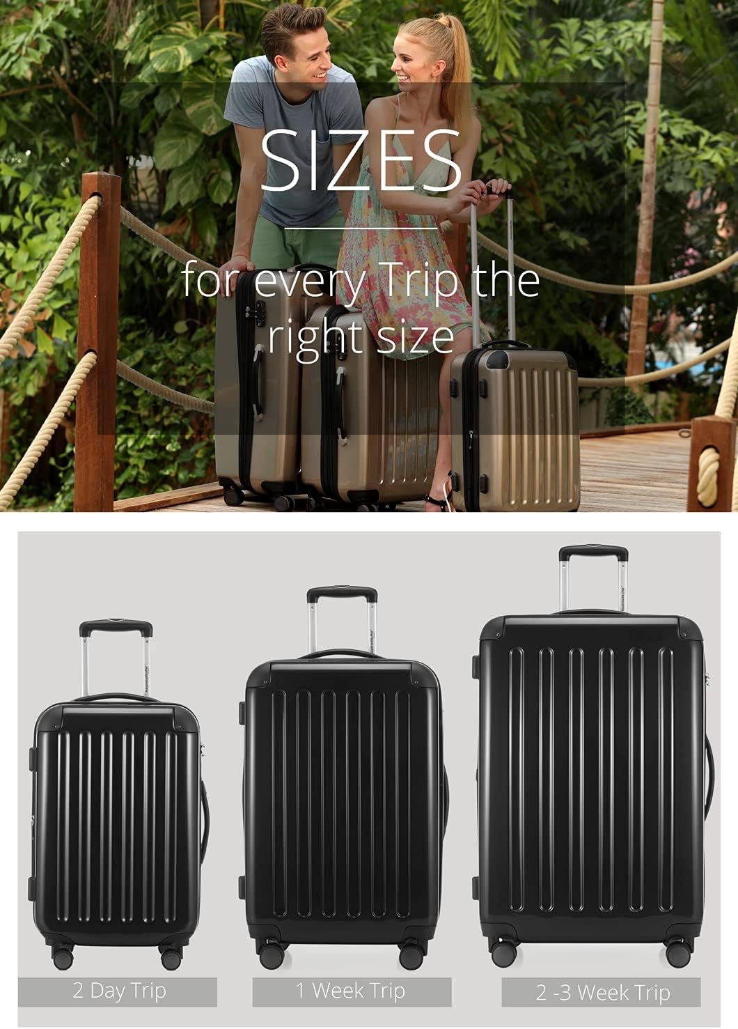 HAUPTSTADTKOFFER - Luggage, Black, 55, Hand Luggage
