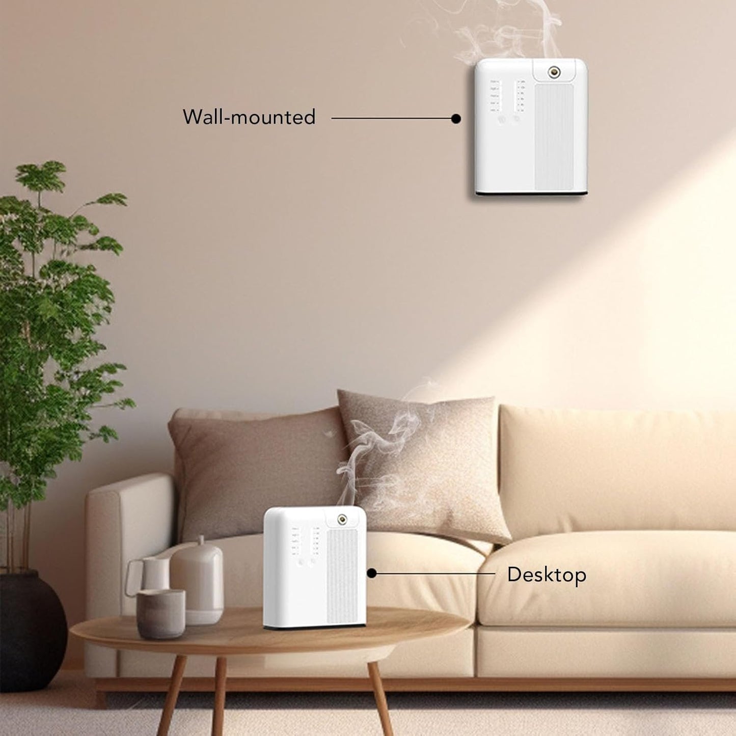 Smart Scent Air Machine, 300ml Capacity Portable Waterless Essential Oil Diffuser, 300-500Sq. Ft Coverage, APP Control Aromatherapy Diffuser for Large Room Home Hotel Spa Office