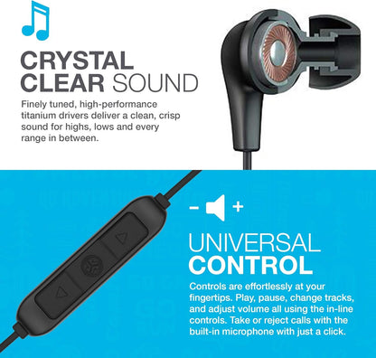 JLab JBuds Pro Bluetooth Wireless Signature Earbuds, Blue/Gray, Titanium 10mm Drivers, 6-Hour Battery Life, Music Controls, Noise Isolation, Bluetooth 4.1 Extra Gel Tips and Cush Fins