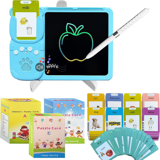 Talking Flash Cards for Toddlers - LCD Writing Tablet Kids - Drawing Tablet Toddler Toys 510 Sight Words for Ages 3 4 5 6 - Autism & Speech Therapy Toys - Kindergarten Gifts for Boys and Girls