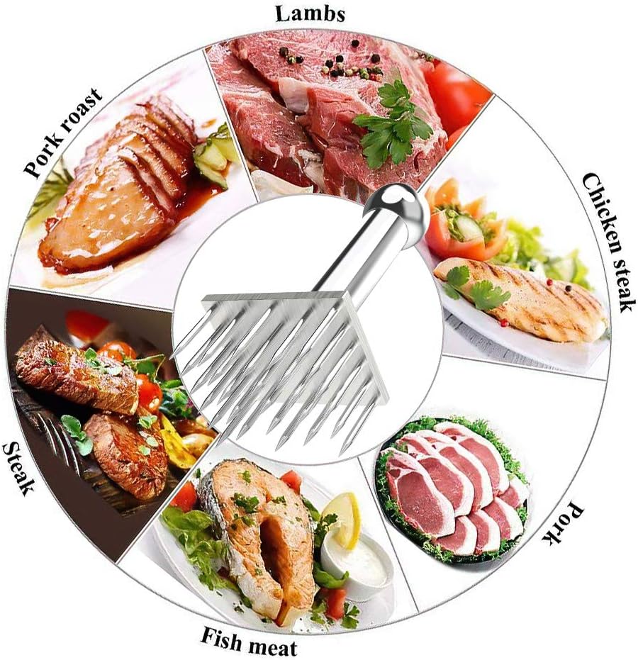 Kitchen Gadgets Heavy-Duty 28 Blades Stainless Steel Meat Tenderizer Needle Profession Kitchen Tools for Kitchen Cooking Tenderizing Beef,BBQ,Marinade,Steak and Poultry (28 Blades)