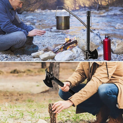 SHINOSKE Camping Axe,Survival Hatchet,Folding Portable Tactical Axe,Multi-Tool,Camping Hatchet with Hammer for Outdoor Hiking Camping Hiking