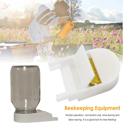 4 Pack Bee Feeders Easy, Plastic Bee Entrance Feeder Beehive Feeder Water or Sugar Syrup Feeding Equipment, Easy-to-Install Beekeeping Beehive Equipment, Entrance Feeders for Bee Hives