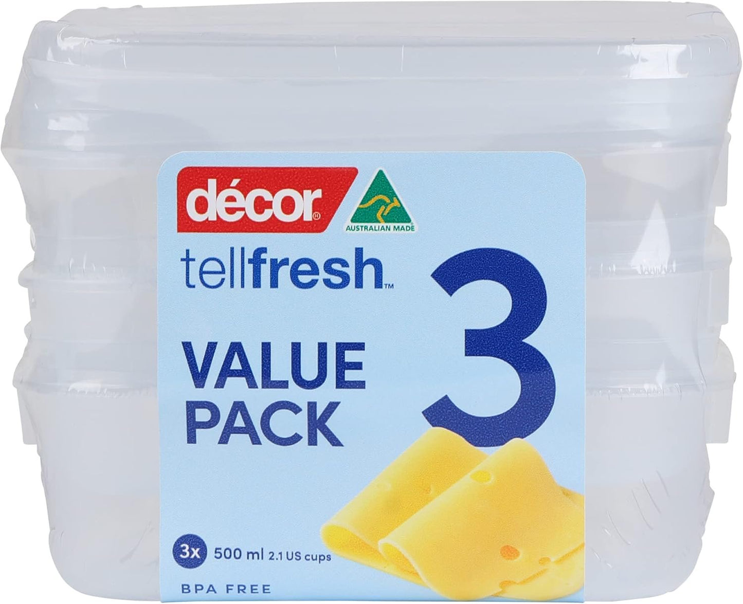 DÃ©cor Food Storage Container (3 x 500ML)