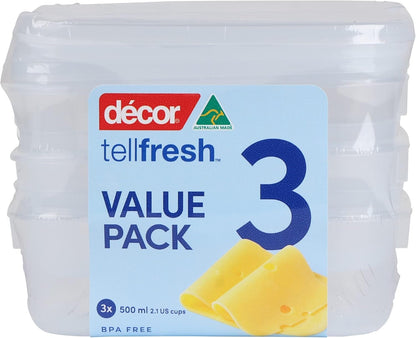 DÃ©cor Food Storage Container (3 x 500ML)