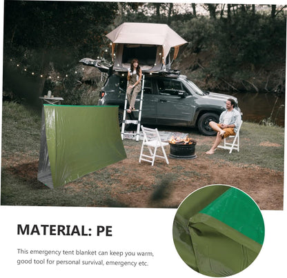 Generic Survival Camping Tent Emergency Thermal Blanket Multi Purpose Outdoor Survival Gear for Hiking Camping Lightweight Compact Design Essential for Emergency Preparedness