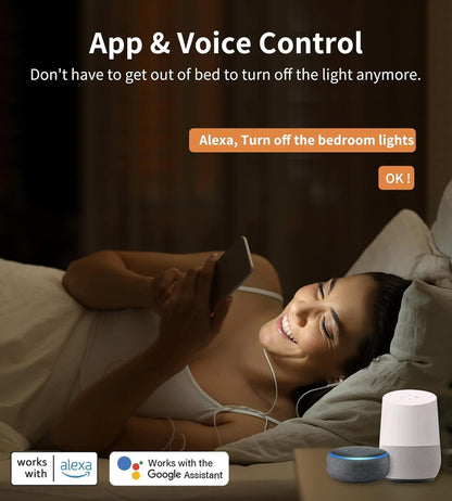 Smart Bluetooth Retrofit Can Light 6 Inch with Wi-Fi Bridge(Hub), RGB & Cool & Warm White Dimmable Color Changing Downlight, ETL Certified Recessed Lighting Work with Alexa, 1000Lumen,6 Pack