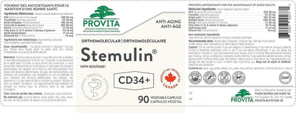 Stemulin CD34+ Anti-Aging, Renew and Repair, Canadian Made by Provita Nutrition