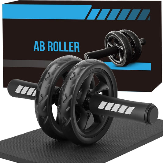 Ab Roller Wheel, Arespark Home Gym Equipment for Core Workout, No Noise Ab Roller Exercise Equipment with Knee Mat and Foam Handle for Abdominal Fitness Trainer, Abs Workout Equipment for Home Gym Office