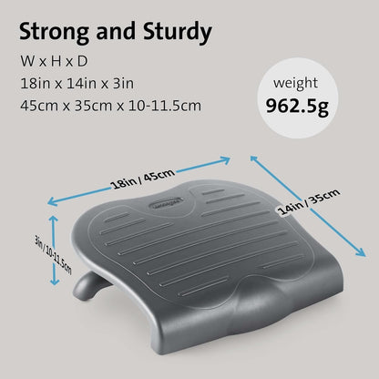 Kensington SoleSaver Ergonomic Footrest (K56152US), Gray, Large