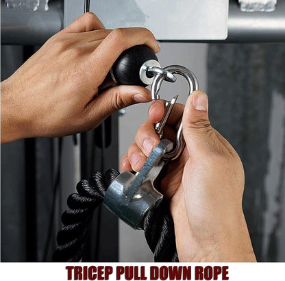 Long Tricep Rope, Rope Pull Down Attachment 47 55 63Inch Length Long, Tricep Rope Cable Attachment, Tricep Pull Down Rope for Home Gym Pulley System,Cable Machine Attachment