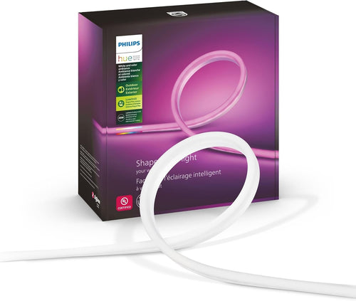 Philips Hue White & Color Ambiance Outdoor Lightstrip Extension, 2m Length, LED Strip Lights, Colour Changing, Bluetooth & Zigbee Compatible, Voice Activated with Alexa