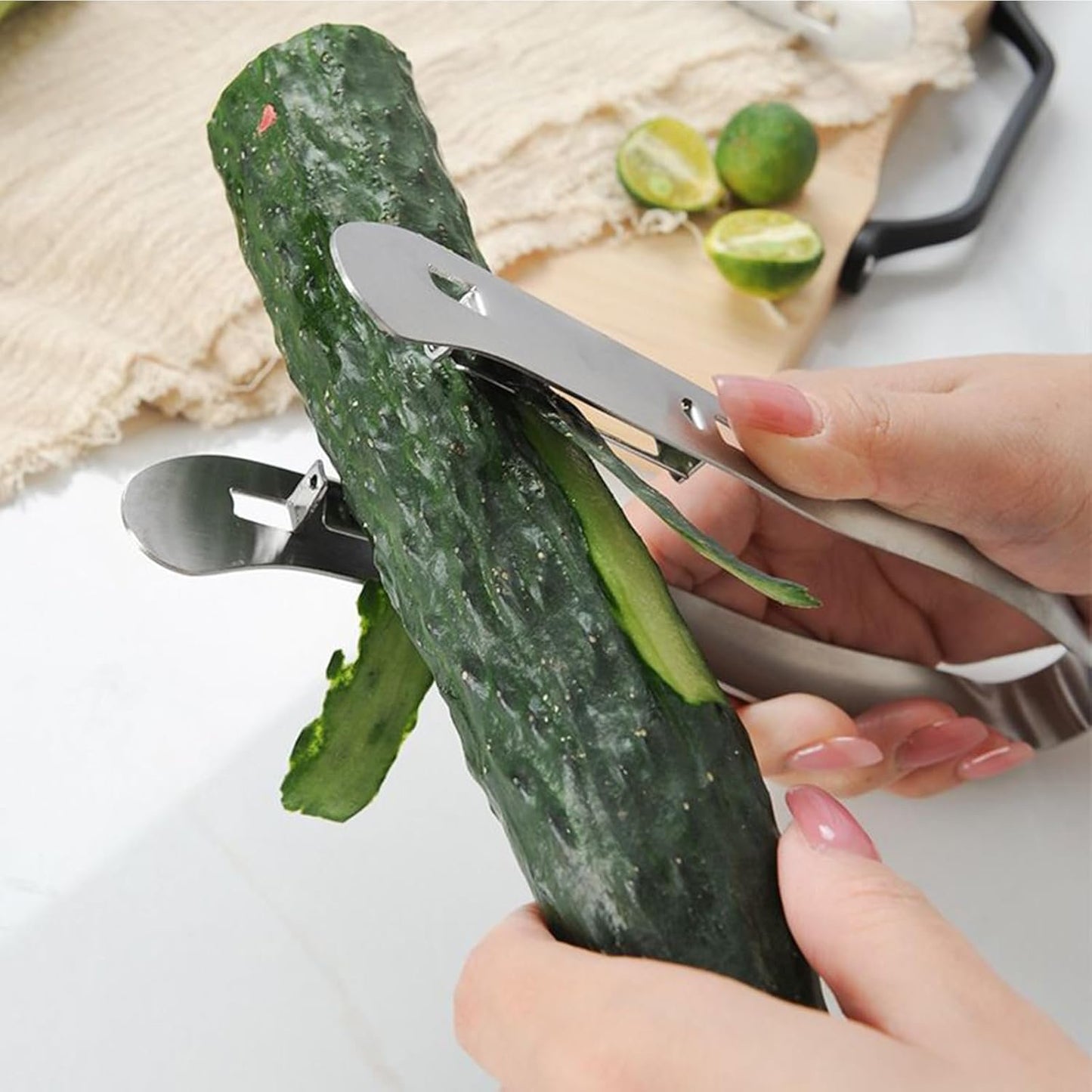 Vegetable Peeler | Stainless Steel Double-Sided Potato Peelers with Handle - Kitchen Gadgets Tools for Salad Making Juicing Restaurant Outdoor Market Food Prep