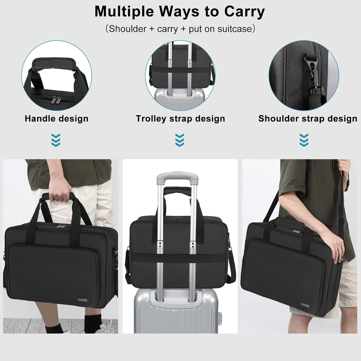Case Compatible with PS5/PS5/PS5 Pro/PS4,Console Carrying Travel Case Compatible with Playstation 5 and PS5 Digital Edition,Protective Storage Bag Fits for PS5 Controllers,Game Discs,Charger&Accessories-Black