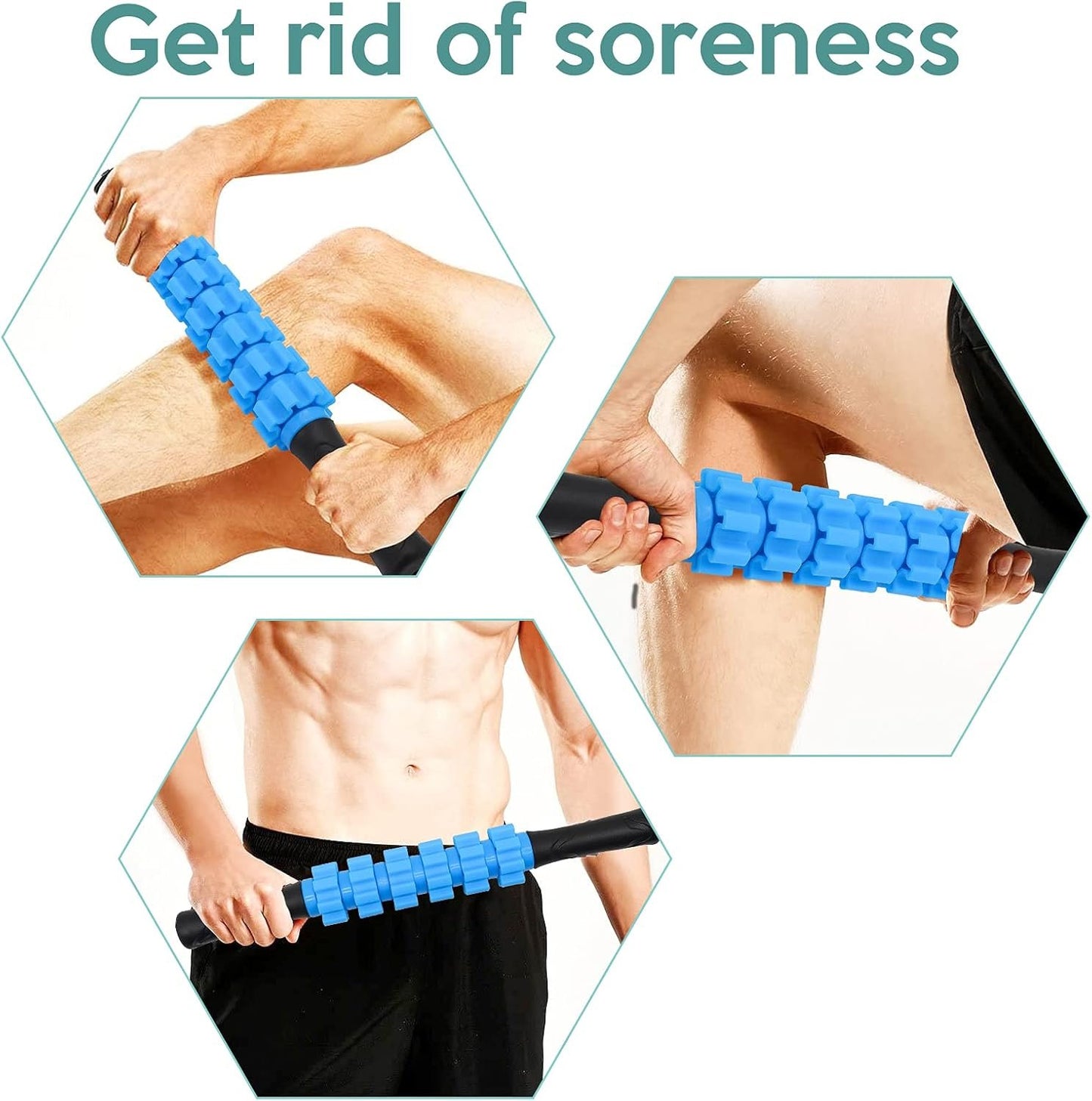 Muscle Roller Stick ValueHall Roller Massage Stick Body Massage Sticks Tools for Relieve Muscle Soreness Loosen Acupuncture Points Help Legs and Back Recovery V3B01