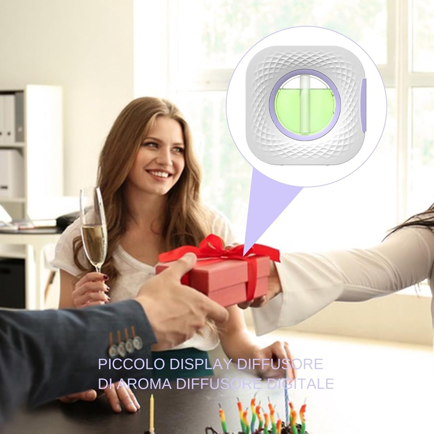 Automatic Aromatherapy Diffuser, Scent Air Machine, 3.94x3.94x1.18 inches Freshening Freshener, Aromatherapy Tool for Car, Pet Rooms, Living Room, Bathroom Use, Portable Fragrance