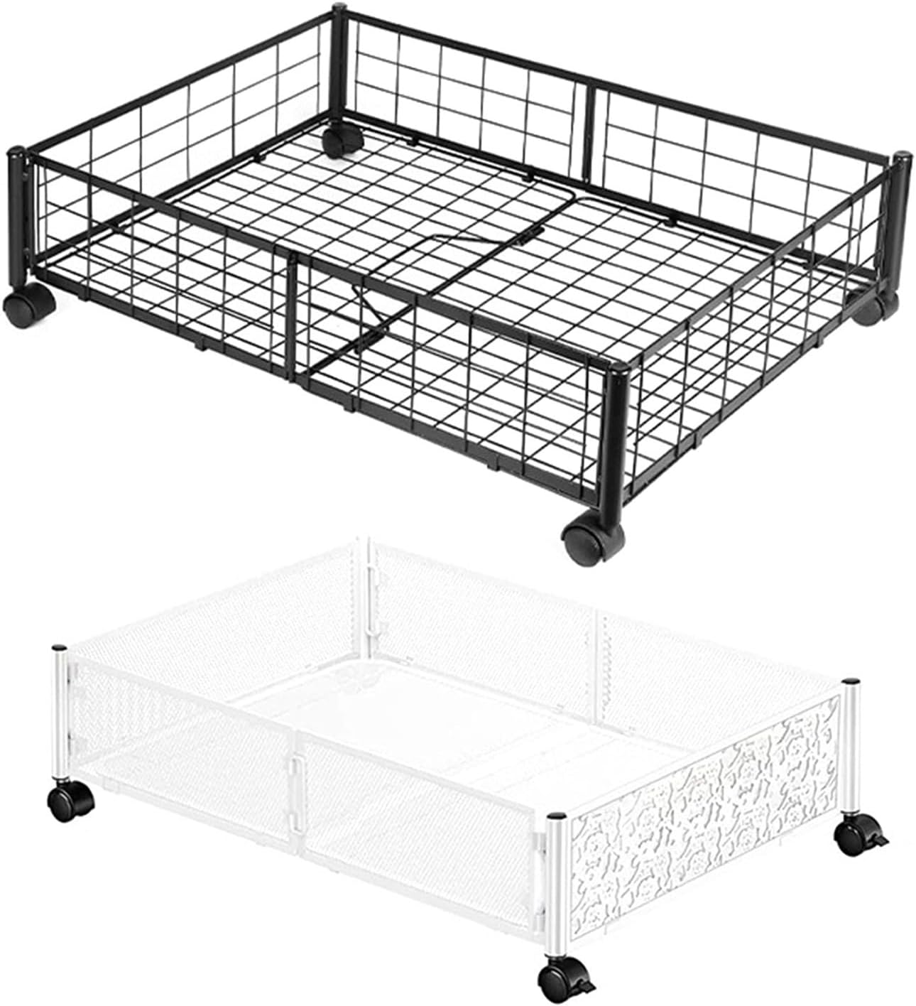 Duyeuau Adjustable Height Shelf Space Saving Furniture for Bedroom Organization Sturdy Carbon Steel