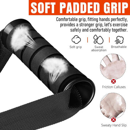 Heavy Duty Exercise Handles, Gym Handles for Cable Machine Attachment, Grip Gym Equipment, Resistance Bands, and Weight Lifting (Set of 2)