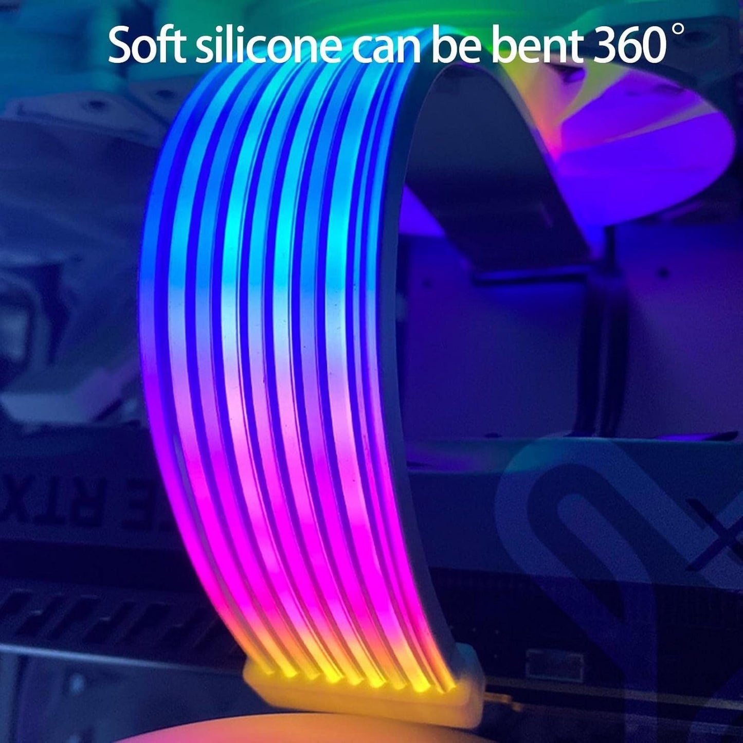 Generic RGB PC Cable | PC Cable Extension Cable for PC ARGB Strip - Colorful Connector Adapter, Diffused Neon LED Strips Computer Accessories