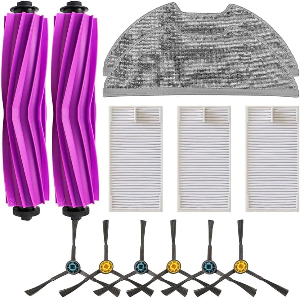 Per Eureka E20 Plus Cleaning Essentials Kit di parti di ricambio con spazzole principali, filtri, panni mocio e spazzole laterali per uso domestico