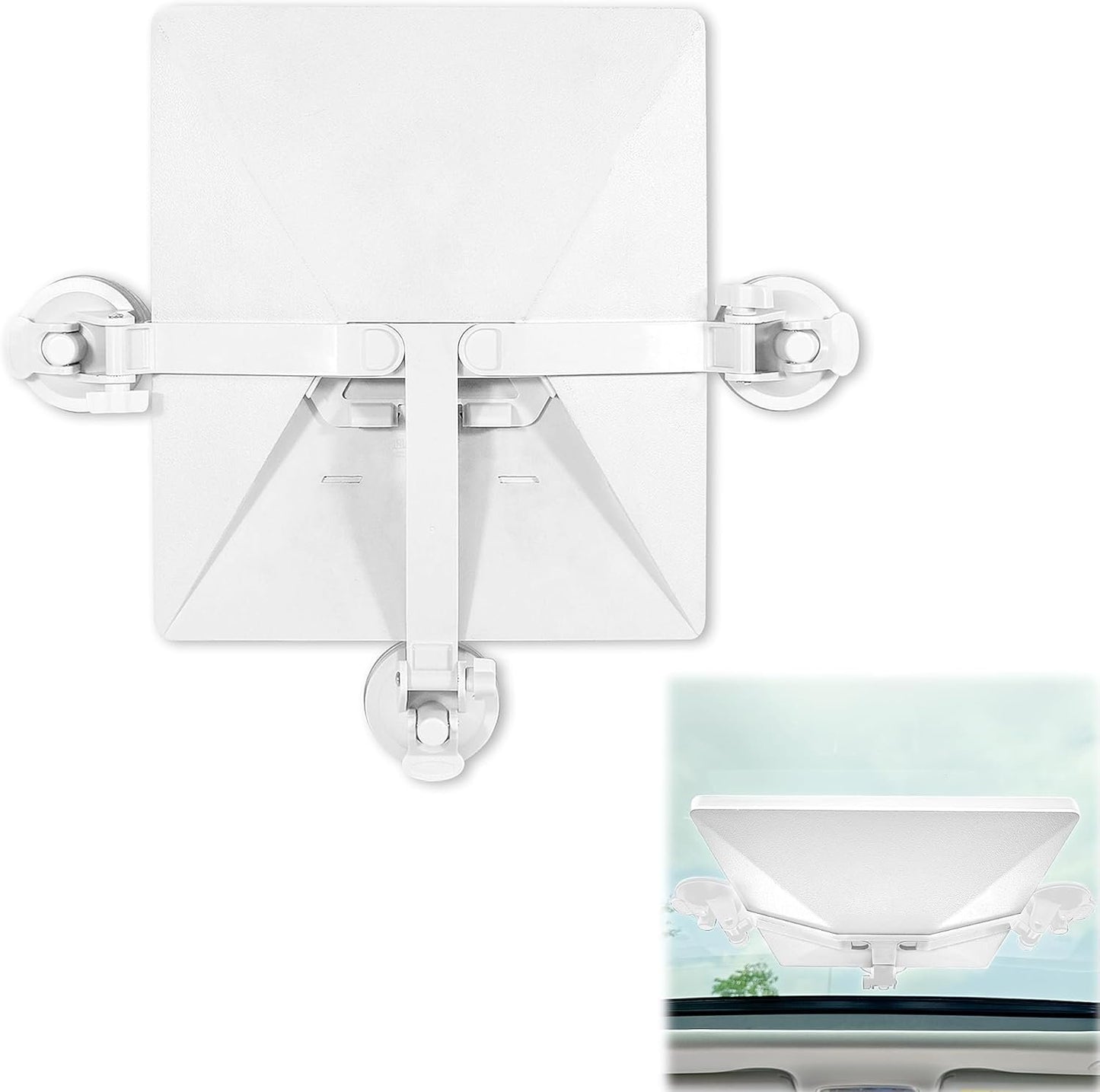 Foldable Starlink Mini Car Mount with Suction Cups，Quick Release Sunroof/Moonroof Mount for Car, RV, Boat, Truck Glass (White)