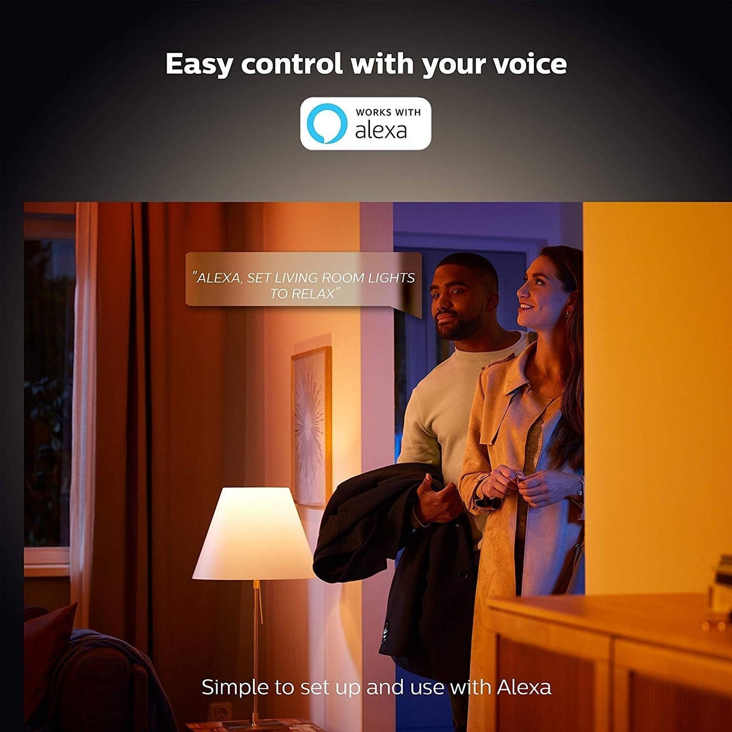 Philips Hue White 9W Equivalent 65W BR30 Base E26 LED Smart Bulb, Dimmable, Bluetooth & Zigbee Compatible, Voice Activated with Alexa, for Recessed Cans and Downlights, 2-Pack