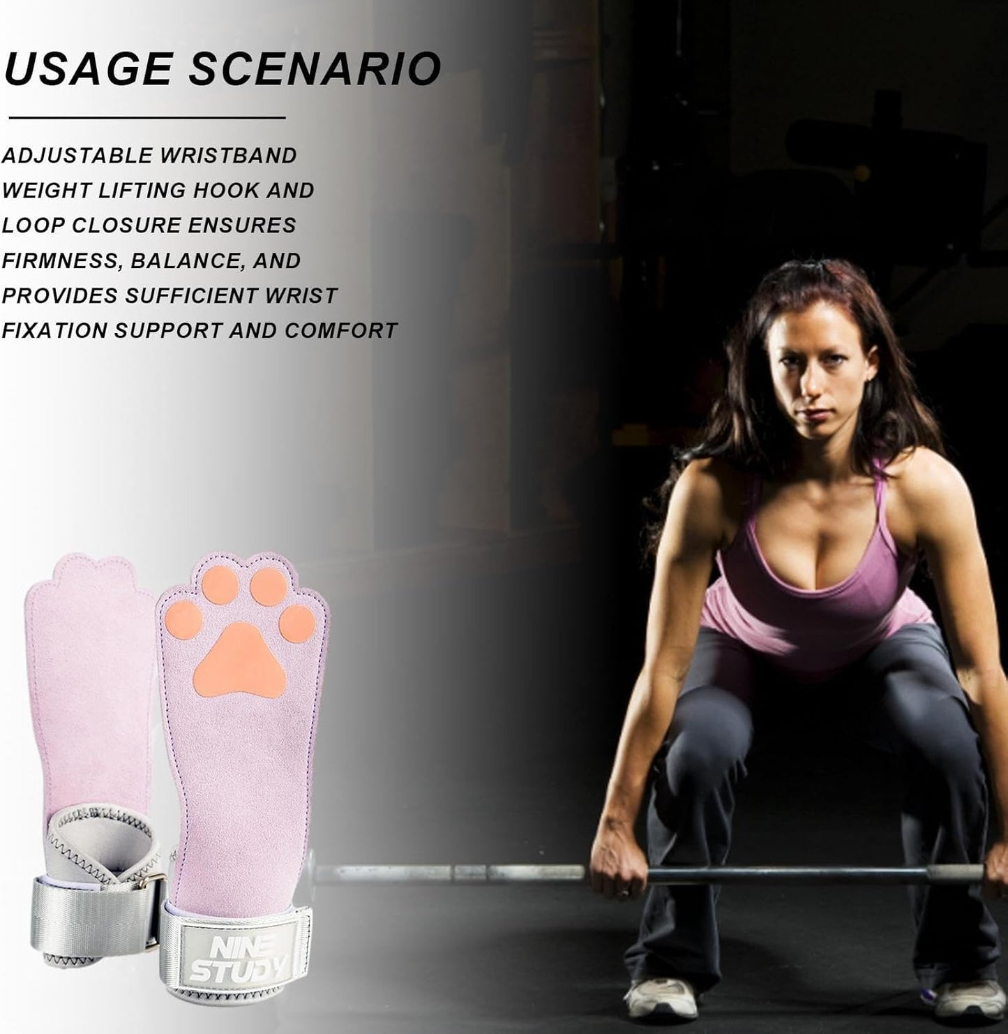 Grip Straps for Lifting, Assistant Deadlift Straps, Non-Slip Grip Pads, Wrist Support Wraps, Heavy-Duty Gym Gear, Ideal for Power Training, Pull-Ups, Deadlifting, and Strength Workouts
