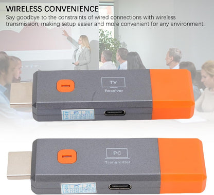 Wireless HDMI Transmitter and Receiver, Plug Play, Portable 1080P Extender, 5G Portable Wireless HDMI Extender Kit for Streaming Video and Audio to HDTV Projector Monitor